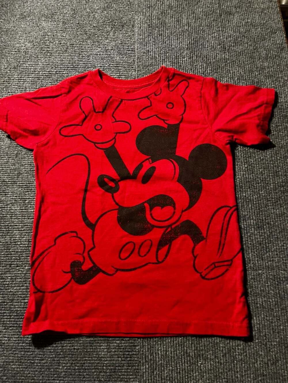 Disney Collection Mickey Mouse Red Graphic T-Shirt Kids Size S/CH 5/6